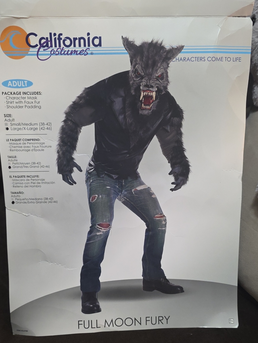 California Costumes Full Moon Fury Werewolf Costume - Black